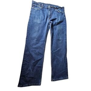 Levi Strauss 514 Straight Fit Dark Wash Denim Jeans Mens Size 42x30